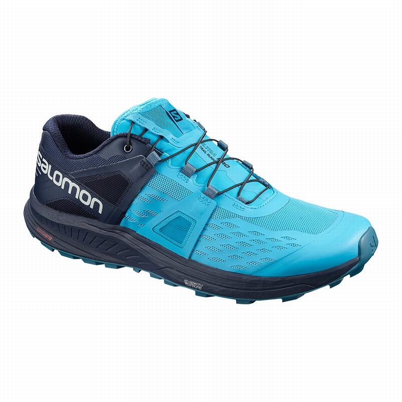 Salomon Singapore Mens Trail Running Shoes - ULTRA /PRO Blue | 42190-ASVQ